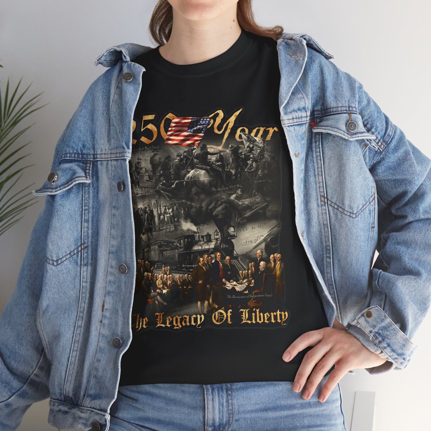 250 Year Legacy of Liberty Graphic Tee — Patriotic Vintage Memorial T‑Shirt