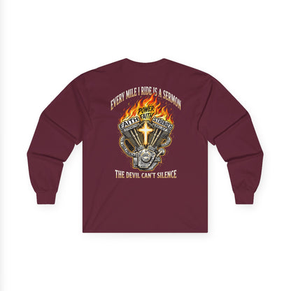 Faith Over Fear Motorcycle Long Sleeve Tee