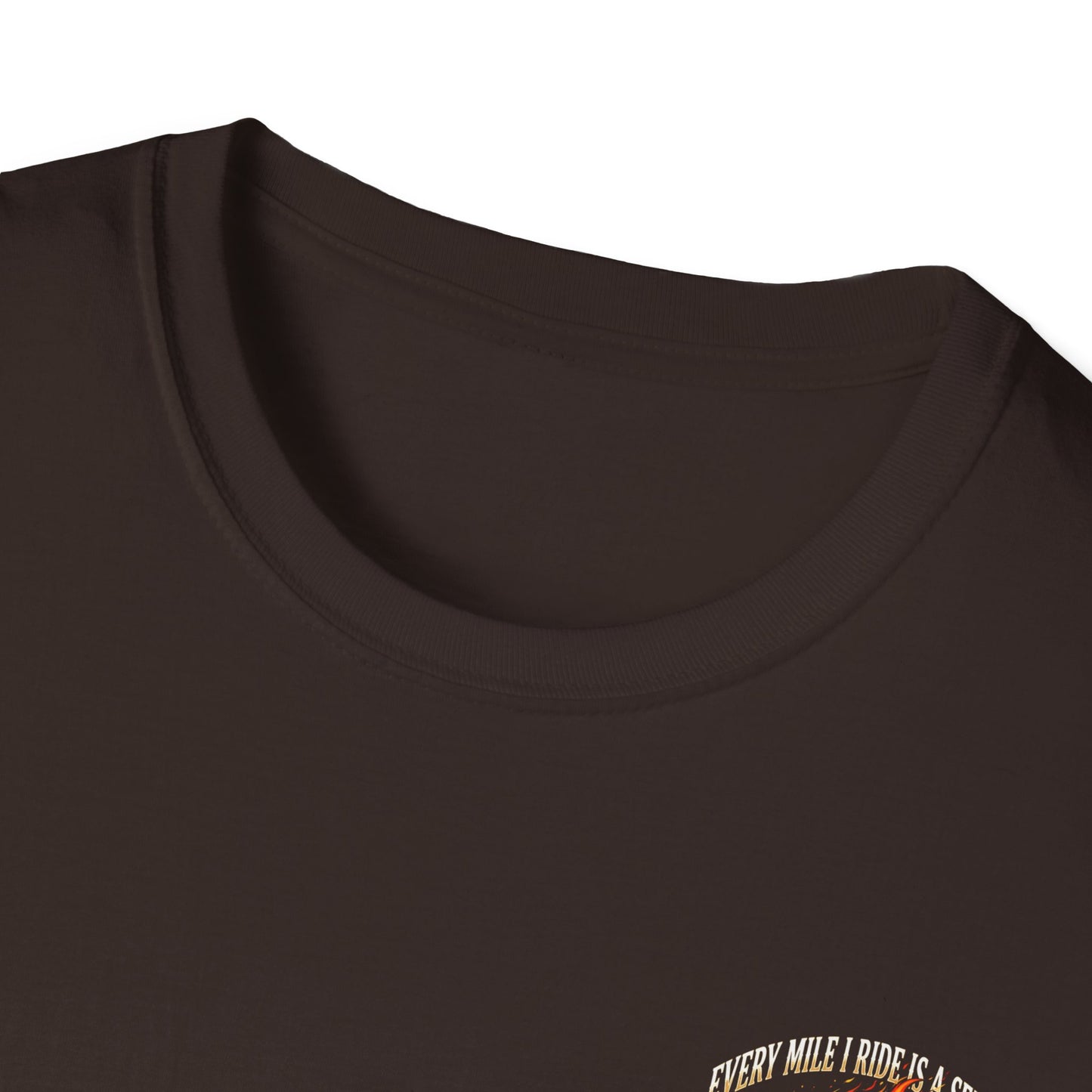 Motorcycle T-Shirt — "Every Mile I Ride Is a Sermon" Faith & Fire Biker Tee