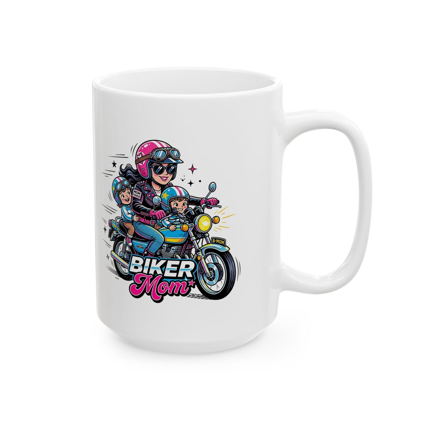 Custom Biker Mom Mug, Personalized Motorcycle Gift for Her, Mother's Day Gift, Custom Name Coffee Mug, Biker Lady Gift