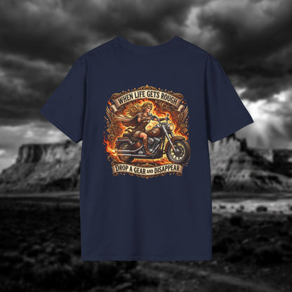 Aphrodite on Wheels — "When Life Gets Rough Drop a Gear and Disappear"
