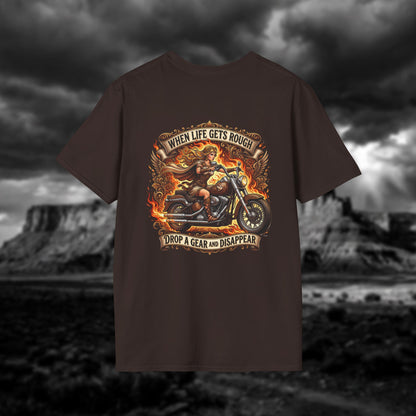 Aphrodite on Wheels — "When Life Gets Rough Drop a Gear and Disappear"