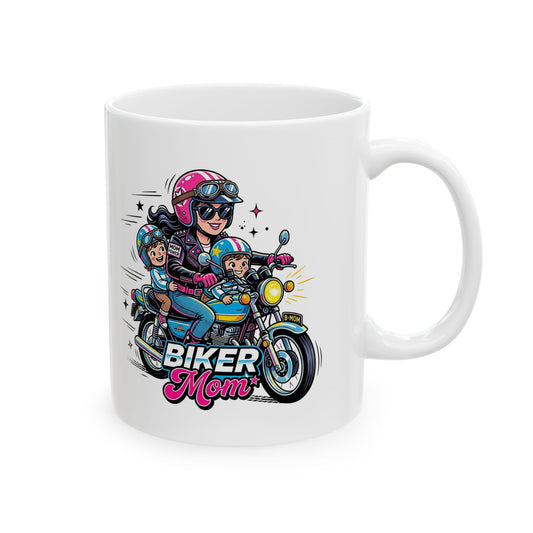 Custom Biker Mom Mug, Personalized Motorcycle Gift for Her, Mother's Day Gift, Custom Name Coffee Mug, Biker Lady Gift