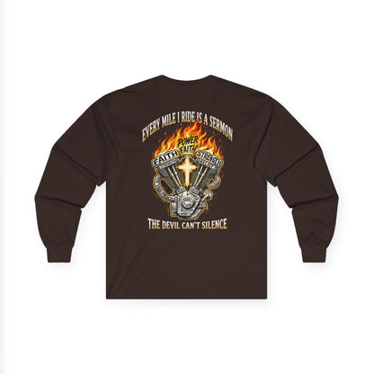 Faith Over Fear Motorcycle Long Sleeve Tee