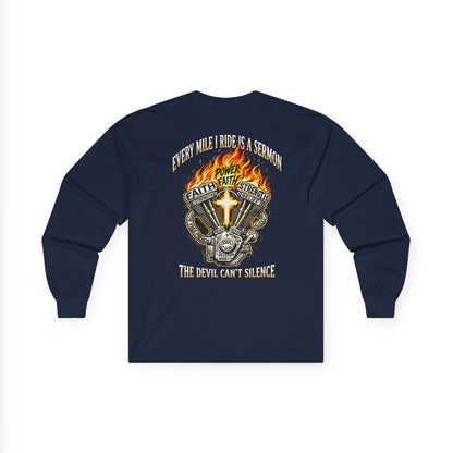 Faith Over Fear Motorcycle Long Sleeve Tee