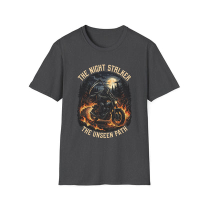 Night Stalker Motorcycle T-Shirt — "The Night Stalker / The Unseen Path" Riding Tee