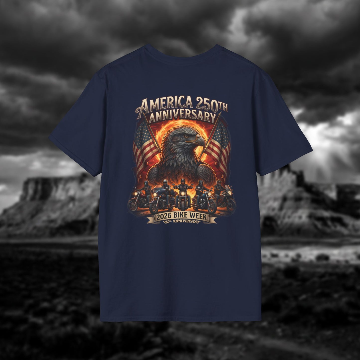 America 250th Anniversary & 86th Sturgis Bike Week 2026 T-Shirt - Patriotic Eagle Edition
