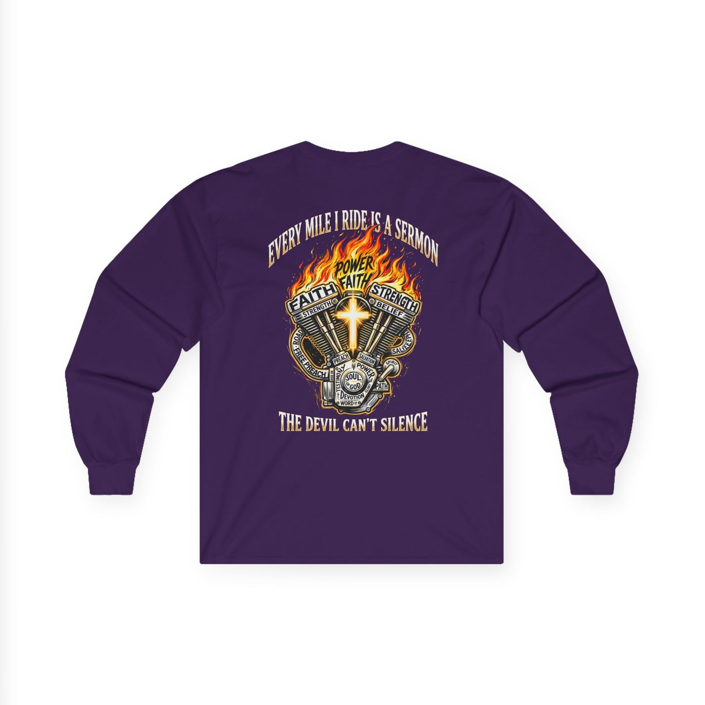 Faith Over Fear Motorcycle Long Sleeve Tee