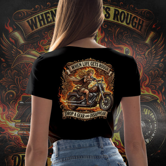 Aphrodite on Wheels — "When Life Gets Rough Drop a Gear and Disappear"