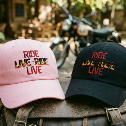 "Live to Ride - Ride to Live" Embroidered Trucker Hat