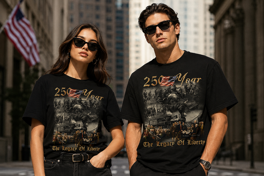 250 Year Legacy of Liberty Graphic Tee — Patriotic Vintage Memorial T‑Shirt