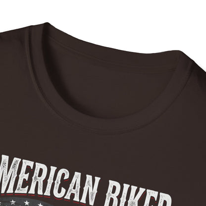 Patriotic Motorcycle T-Shirt — American Rider Flag Graphic