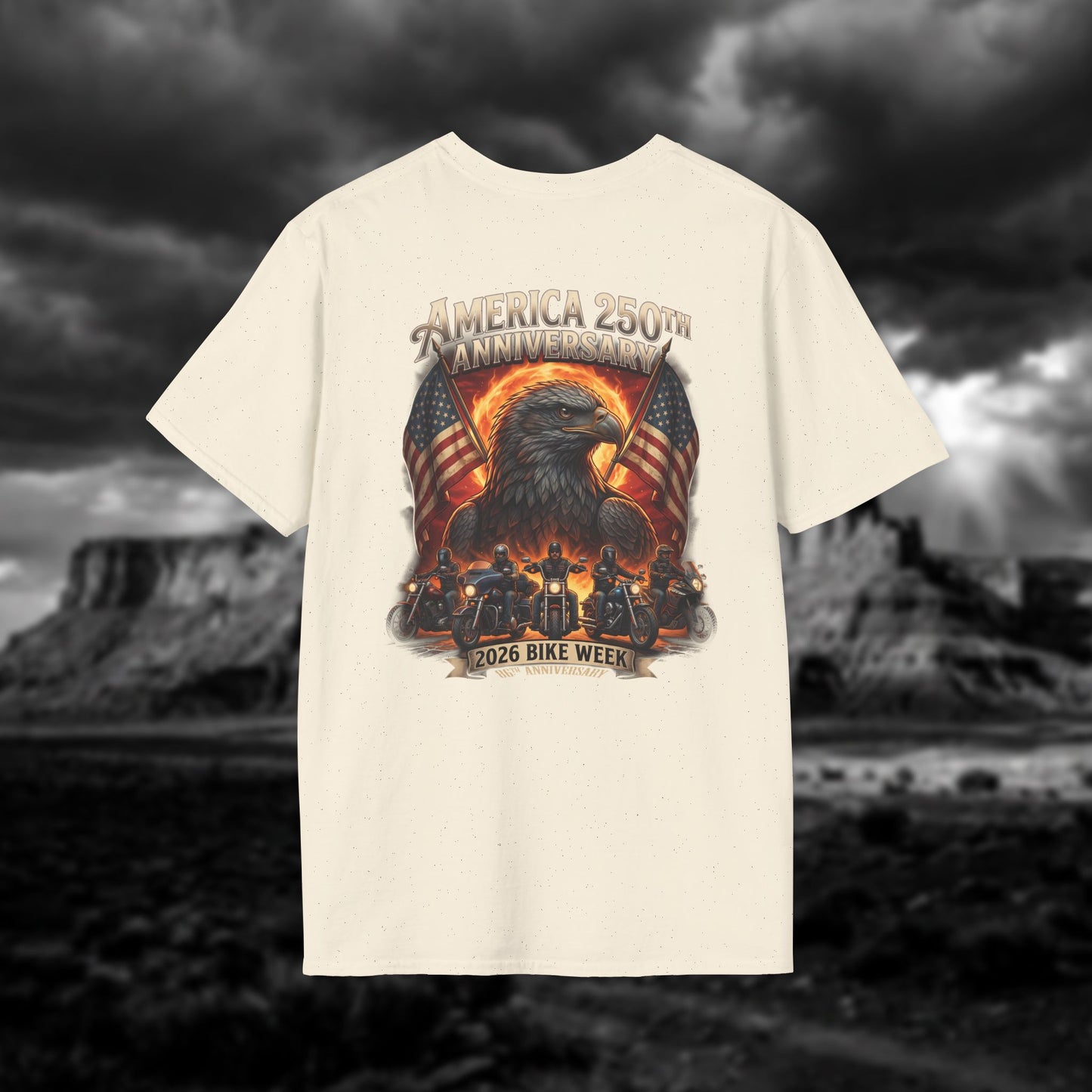 America 250th Anniversary & 86th Sturgis Bike Week 2026 T-Shirt - Patriotic Eagle Edition