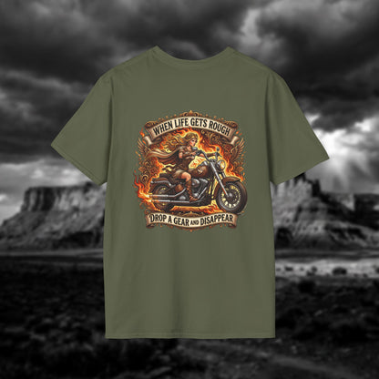 Aphrodite on Wheels — "When Life Gets Rough Drop a Gear and Disappear"