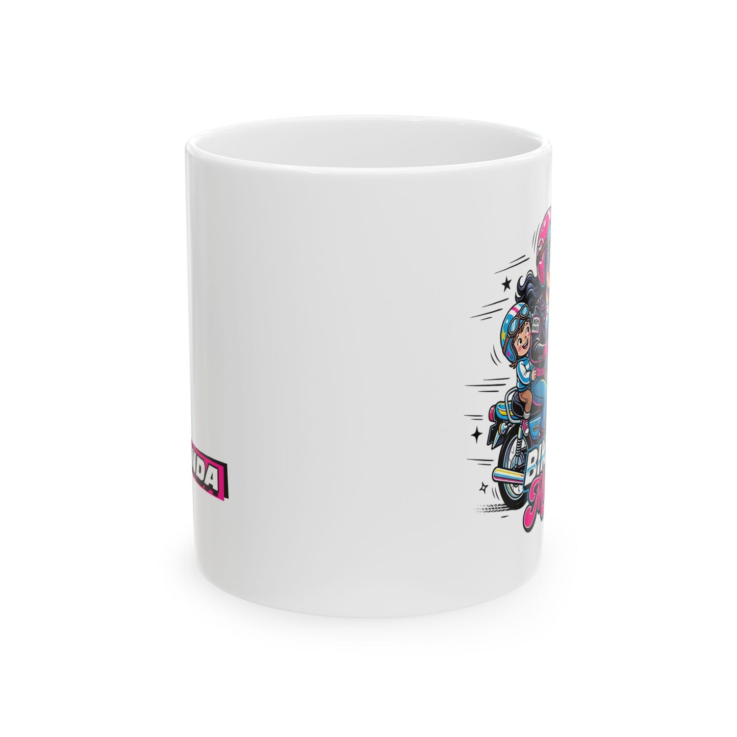 Custom Biker Mom Mug, Personalized Motorcycle Gift for Her, Mother's Day Gift, Custom Name Coffee Mug, Biker Lady Gift