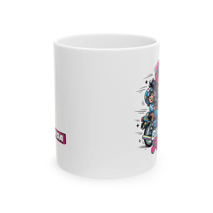 Custom Biker Mom Mug, Personalized Motorcycle Gift for Her, Mother's Day Gift, Custom Name Coffee Mug, Biker Lady Gift