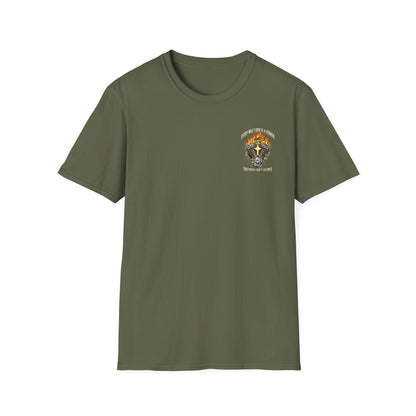 Motorcycle T-Shirt — "Every Mile I Ride Is a Sermon" Faith & Fire Biker Tee