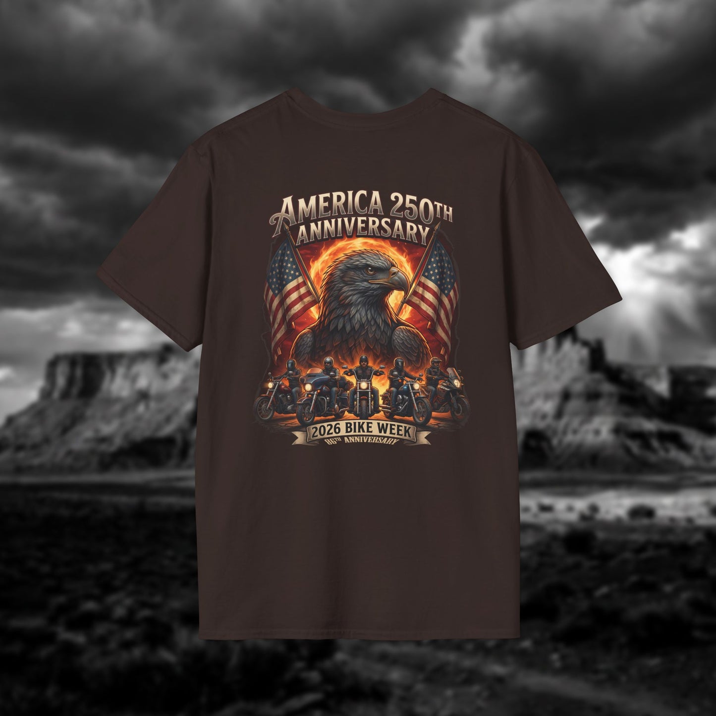 America 250th Anniversary & 86th Sturgis Bike Week 2026 T-Shirt - Patriotic Eagle Edition