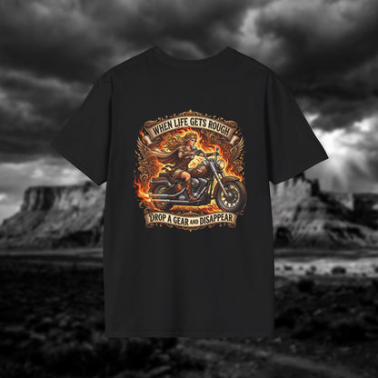 Aphrodite on Wheels — "When Life Gets Rough Drop a Gear and Disappear"