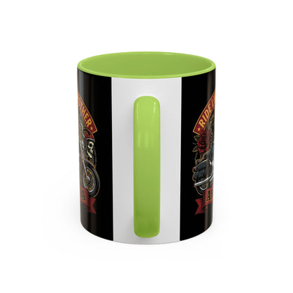 Personalized Biker Mom Mug, Custom Name Motorcycle Coffee Cup, Ride Like a Mother Accent Mug, Mothers Day Gift for Her