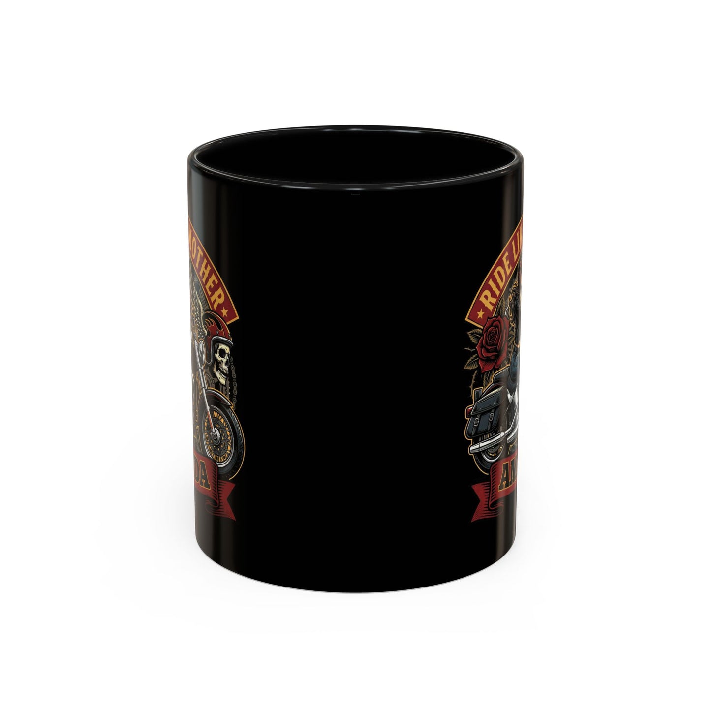 Personalized Biker Mom Mug, Custom Name Motorcycle Coffee Cup, Ride Like a Mother Accent Mug, Mothers Day Gift for Her