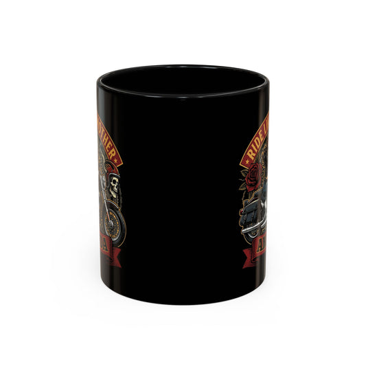Personalized Biker Mom Mug, Custom Name Motorcycle Coffee Cup, Ride Like a Mother Accent Mug, Mothers Day Gift for Her
