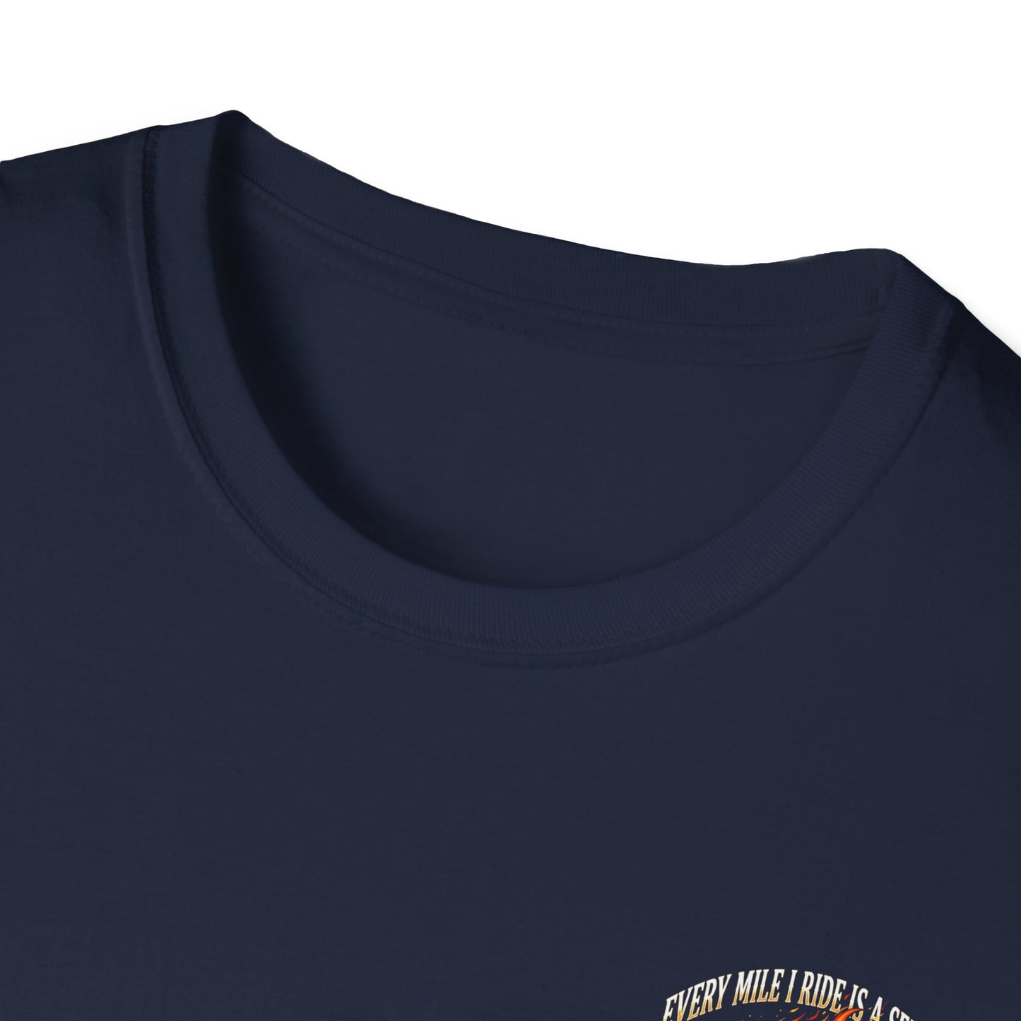 Motorcycle T-Shirt — "Every Mile I Ride Is a Sermon" Faith & Fire Biker Tee