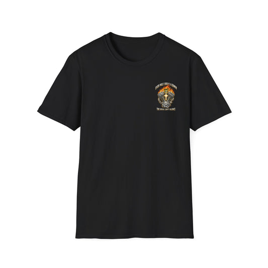 Motorcycle T-Shirt — "Every Mile I Ride Is a Sermon" Faith & Fire Biker Tee