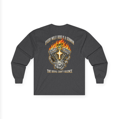 Faith Over Fear Motorcycle Long Sleeve Tee