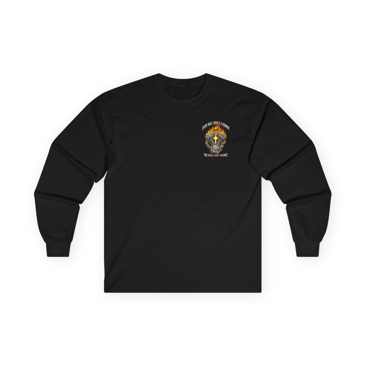 Faith Over Fear Motorcycle Long Sleeve Tee