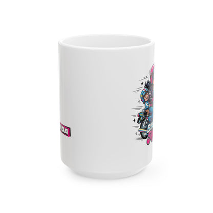 Custom Biker Mom Mug, Personalized Motorcycle Gift for Her, Mother's Day Gift, Custom Name Coffee Mug, Biker Lady Gift